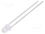 LED; blue; 3mm; 2200÷3800mcd; 30°; Front: convex; 2.6÷3.6VDC LUCKYLIGHT