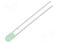LED; yellow green; 3mm; 90÷160mcd; 80°; Front: convex; 1.6÷2.4VDC LUCKYLIGHT