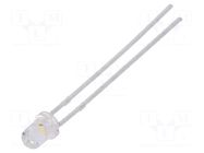LED; white neutral; 3mm; 5000÷8500mcd; 30°; Front: convex; 5500K LUCKYLIGHT