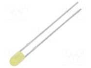 LED; yellow; 3mm; 90÷160mcd; 80°; Front: convex; 1.6÷2.4VDC LUCKYLIGHT