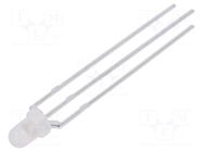 LED; yellow/yellow green; 3mm; 60°; Front: convex; No.of term: 3 LUCKYLIGHT