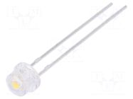 LED; white neutral; 4.8mm; 1300÷2200mcd; 100°; Front: convex; 5500K LUCKYLIGHT