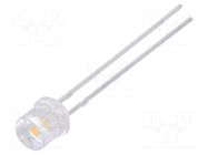 LED; 5mm; white warm; 1000÷1700mcd; 100°; Front: flat; 2.6÷3.6VDC LUCKYLIGHT