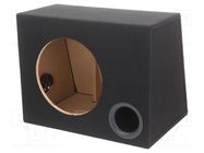 Car loudspeaker enclosure; MDF; black; textil; 250mm; Øhole: 232mm BASSER