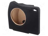 Car loudspeaker enclosure; MDF; black; 250mm; Grooving: 272mm BASSER