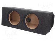 Car loudspeaker enclosure; MDF; black melange; 200mm; Mercedes BASSER