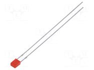 LED; red; rectangular; 3.2x2x4.15mm; 70÷120mcd; 130°; Front: flat LUCKYLIGHT
