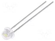 LED; white cold; 4.8mm; 1300÷2200mcd; 90°; Front: convex; 11000K LUCKYLIGHT