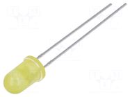 LED; yellow; 5mm; 120÷210mcd; 60°; Front: convex; 1.6÷2.4VDC LUCKYLIGHT