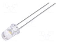 LED; white warm; 5mm; 5000÷8500mcd; 30°; Front: convex; 2.6÷3.6VDC LUCKYLIGHT
