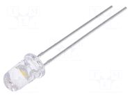LED; white warm; 5mm; 5000÷8500mcd; 30°; Front: convex; 2.6÷3.6VDC LUCKYLIGHT