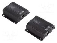 HDMI extender; HDMI socket x3,RJ45 socket x2; HDCP 1.2a,PoE DIGITUS