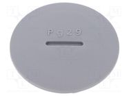 Stopper; PG29; polyamide; dark grey; Thread: PG; 8mm; 10pcs. ALPHA WIRE