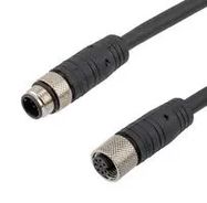 SENSOR CORD, M12 PLUG-RCPT, 3.3FT