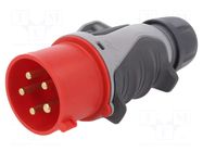 Connector: AC supply 3-phase; plug; male; 32A; 400VAC; GRIP; IP44 PCE