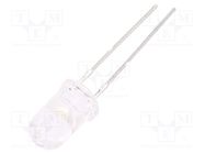 LED; 5mm; white cold; 7150÷14250mcd; 30°; Front: convex; 2.8÷3.6VDC EVERLIGHT