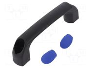 Holder; polyamide; black; H: 40mm; L: 145mm; W: 22.5mm; 530N; handle RST ROZTOCZE