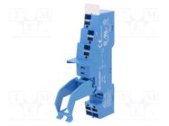 Socket; PIN: 5; 16A; 250VAC; for DIN rail mounting; spring clamps FINDER