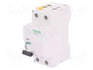 RCD breaker; Inom: 25A; Ires: 30mA; Poles: 2; 400VAC; IP20; 1÷25mm2 SCHNEIDER ELECTRIC