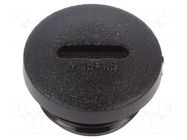 Stopper; M16; 1.5; polyamide; black; Thread: metric; 7mm; 10pcs. ALPHA WIRE