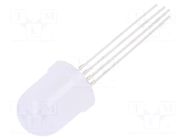 LED; red/green/yellow; 10mm; 180°; Front: convex; No.of term: 4 OPTOSUPPLY