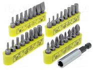Kit: screwdriver bits; blister; Holder: C6,3mm; 30mm; 1/4"; 32pcs. C.K