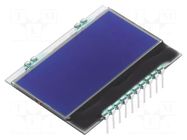 Display: LCD; alphanumeric; STN Negative; 16x4; blue; PIN: 10; 1x10 DISPLAY VISIONS