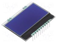 Display: LCD; alphanumeric; STN Negative; 16x4; blue; PIN: 10; 1x10 DISPLAY VISIONS