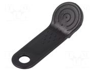 Pellet memory holder in a keychain; black IBUTTON.CC