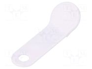 Pellet memory holder in a keychain; white IBUTTON.CC
