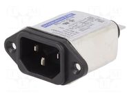 Connector: AC supply; socket; male; Inom: 1A; Ir: 0.35mA; 250VAC ROXBURGH EMC