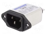 Connector: AC supply; socket; male; Inom: 6A; Ir: 0.35mA; 250VAC ROXBURGH EMC