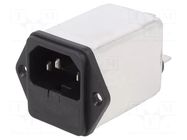 Connector: AC supply; socket; male; Inom: 6A; Ir: 0.35mA; 250VAC ROXBURGH EMC