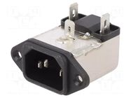 Connector: AC supply; socket; male; Inom: 3A; Ir: 0.35mA; 250VAC ROXBURGH EMC