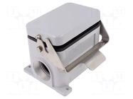 Enclosure for connectors: HDC; size 104.62; with latch; PG36 ILME
