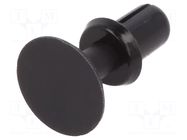 Rivet; polyamide; L.rivet: 4.5mm; black; dismountable,push-in DREMEC