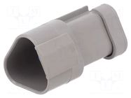 Connector: wire-wire; terminator; male; DT; PIN: 3; IP68; grey DEUTSCH