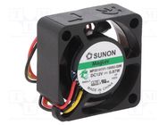 Fan: DC; axial; 12VDC; 25x25x10mm; 6.42m3/h; 26dBA; Vapo; Out: F type SUNON