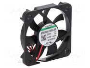 Fan: DC; axial; 5VDC; 40x40x6mm; 10.65m3/h; 29.3dBA; Vapo; 7000rpm SUNON