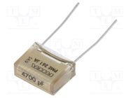 Capacitor: paper; 4.7nF; 500VAC; 10.2mm; ±10%; THT; PME261; 1000VDC KEMET