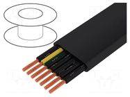 Wire; H07VVH6-F; 7G6mm2; unshielded; 450V,750V; Cu; stranded; black TKD