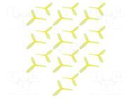 Propeller; Kit: CW x10 + CCW x10; yellow; Number of blades: 3 EMAX