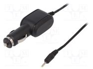 USB power supply; 2,5/0,7; Sup.volt: 12VDC; 12V/2.1A; black; 0.15m QOLTEC