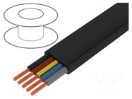 Wire; H07VVH6-F; 5G4mm2; unshielded; 450V,750V; Cu; stranded; black TKD