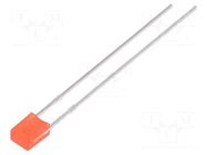LED; red; rectangular; 3.2x2x4.15mm; 70÷120mcd; 130°; Front: flat LUCKYLIGHT
