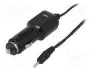 USB power supply; 2,5/0,7; Sup.volt: 12÷24VDC; 5V/2.1A; black QOLTEC