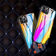 Color Glass Case Durable Cover with Tempered Glass Back and camera cover iPhone 11 Pro Max pattern 1, Hurtel