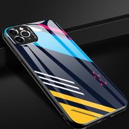 Color Glass Case Durable Cover with Tempered Glass Back and camera cover iPhone 11 Pro Max pattern 2, Hurtel