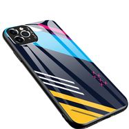 Color Glass Case Durable Cover with Tempered Glass Back and camera cover iPhone 11 Pro Max pattern 2, Hurtel