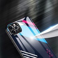 Color Glass Case Durable Cover with Tempered Glass Back and camera cover iPhone 11 Pro Max pattern 2, Hurtel
